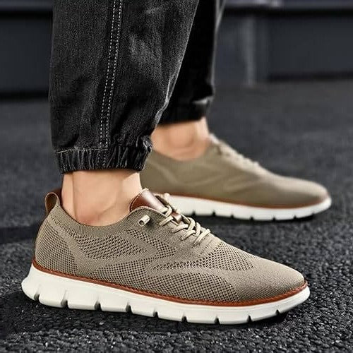 Cushioned Sole Urban Walking Sneakers with Breathable Design
