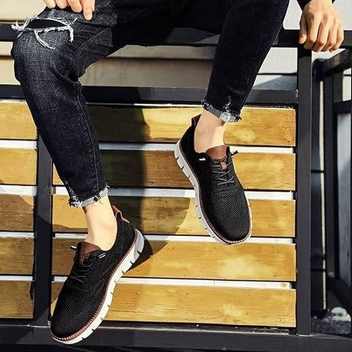 Cushioned Sole Urban Walking Sneakers with Breathable Design