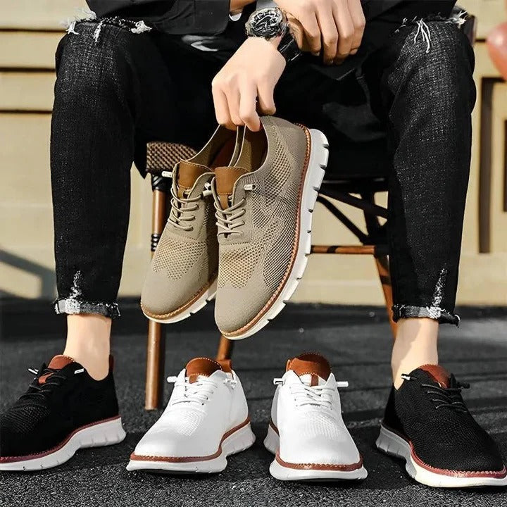 Cushioned Sole Urban Walking Sneakers with Breathable Design