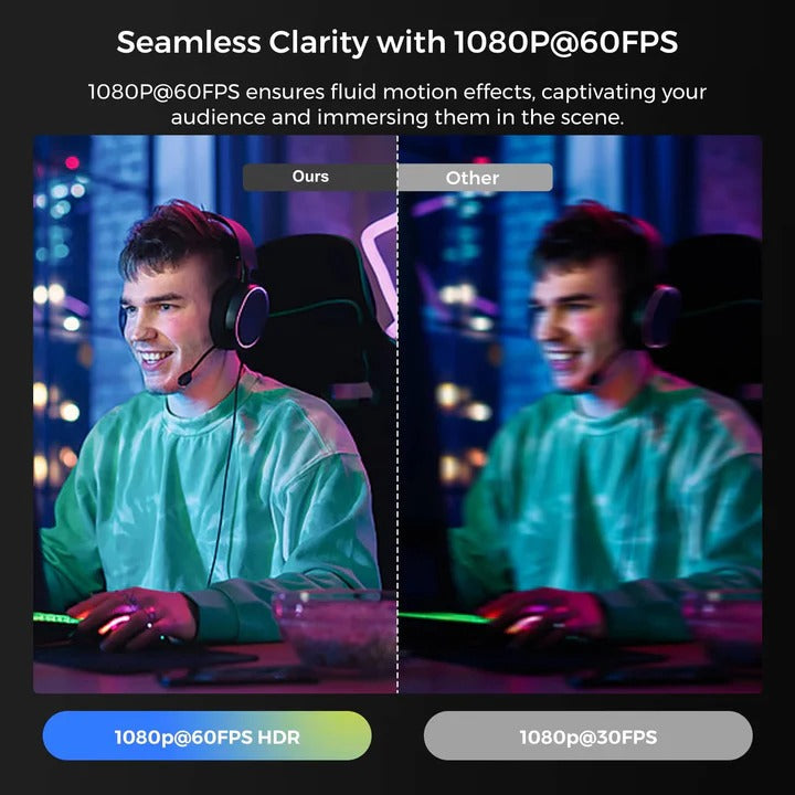 60fps Video Recording 4K Webcam