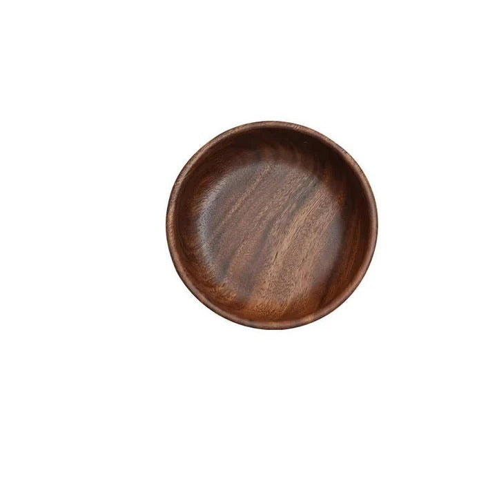 Set of 2 Wooden Bowls for Kitchen and Dining Serving