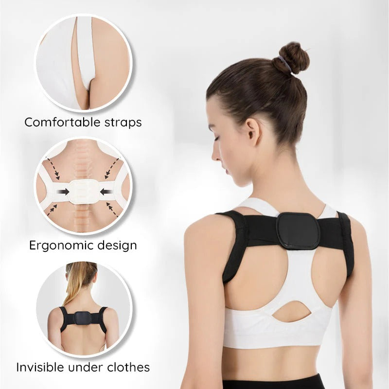 Posture Corrector Brace for Upper Back - Adjustable Support