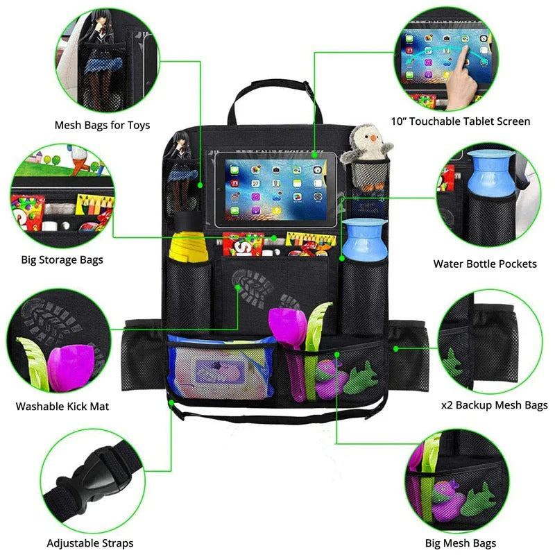 Multi-Pocket Storage Organizer for Backseat of Car