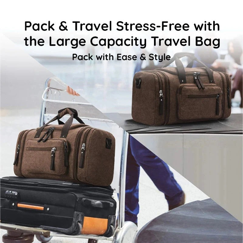 Large Capacity Canvas Duffel Bag for Travel