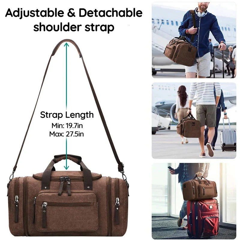 Large Capacity Canvas Duffel Bag for Travel