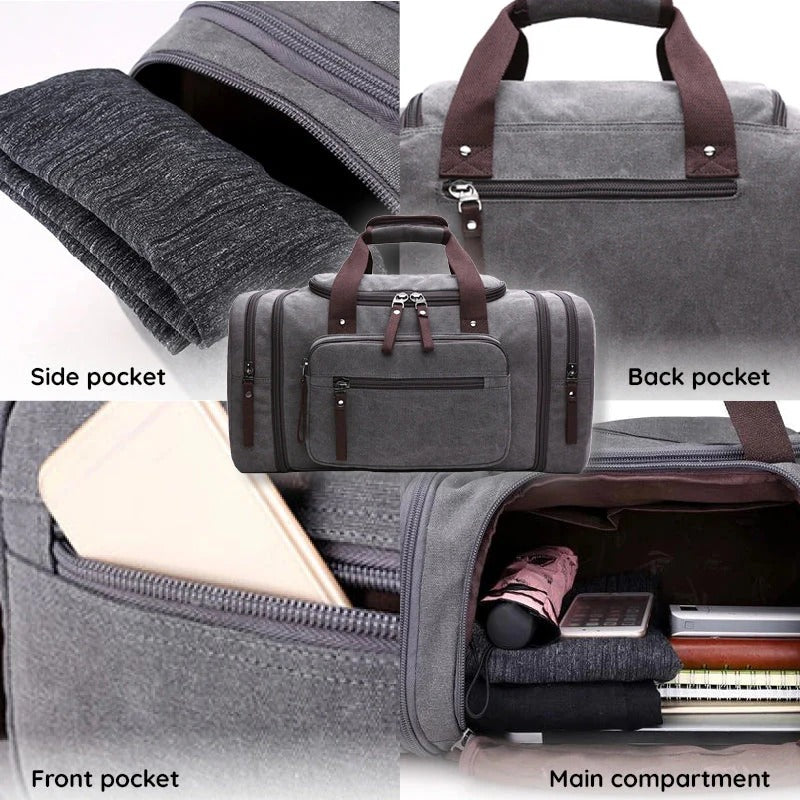 Large Capacity Canvas Duffel Bag for Travel