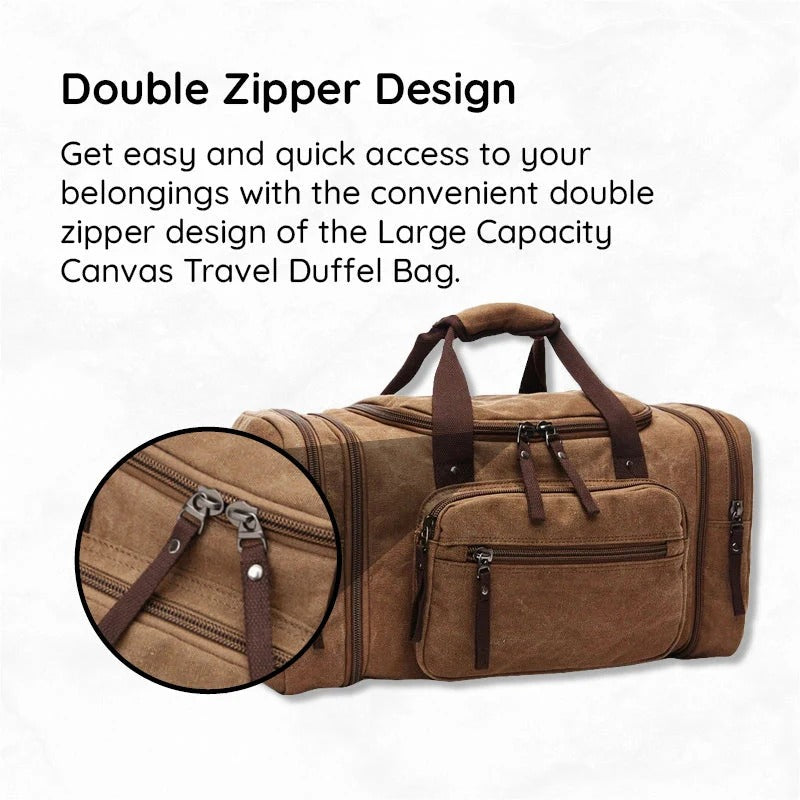 Large Capacity Canvas Duffel Bag for Travel