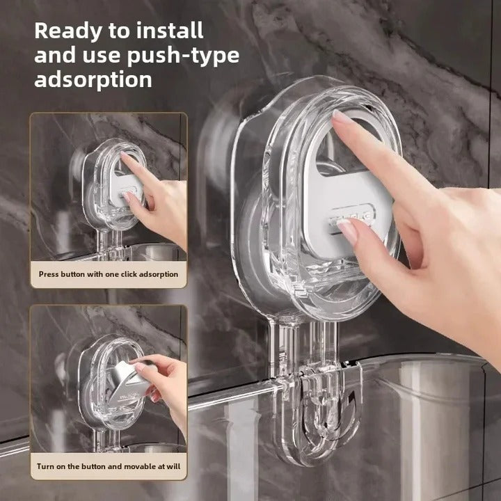 Suction Cup Shower Storage Organizer - Waterproof, Holds 11 lbs