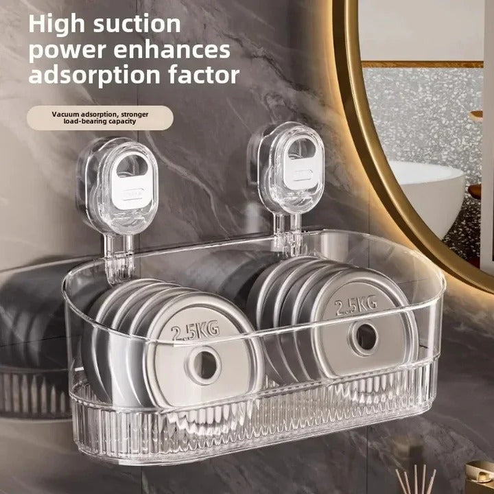 Suction Cup Shower Storage Organizer - Waterproof, Holds 11 lbs