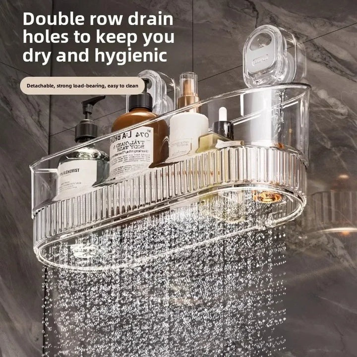 Suction Cup Shower Storage Organizer - Waterproof, Holds 11 lbs
