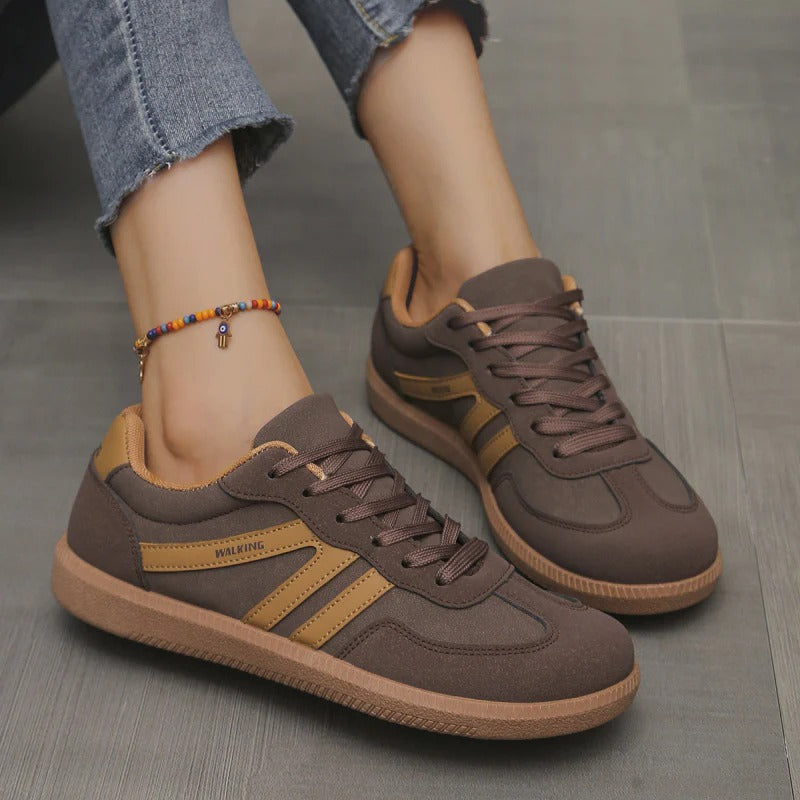 Lightweight Cushioned Sole Sneakers for Women – Casual Lace-Up Design