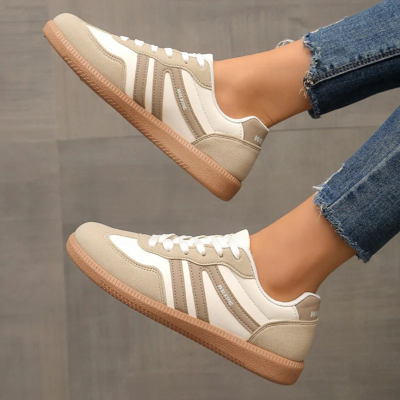Lightweight Cushioned Sole Sneakers for Women – Casual Lace-Up Design