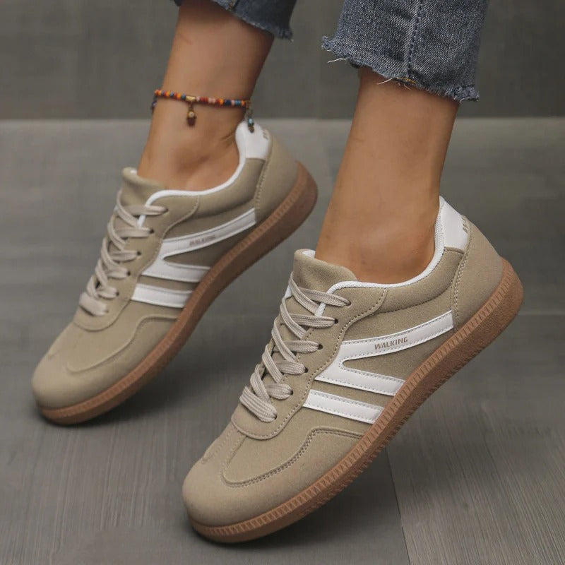 Lightweight Cushioned Sole Sneakers for Women – Casual Lace-Up Design
