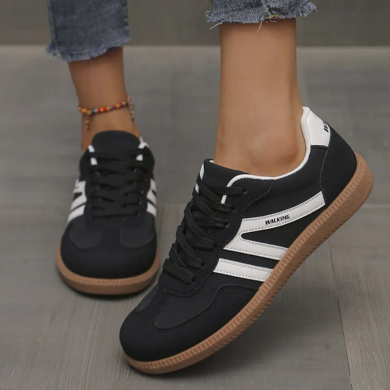 Lightweight Cushioned Sole Sneakers for Women – Casual Lace-Up Design
