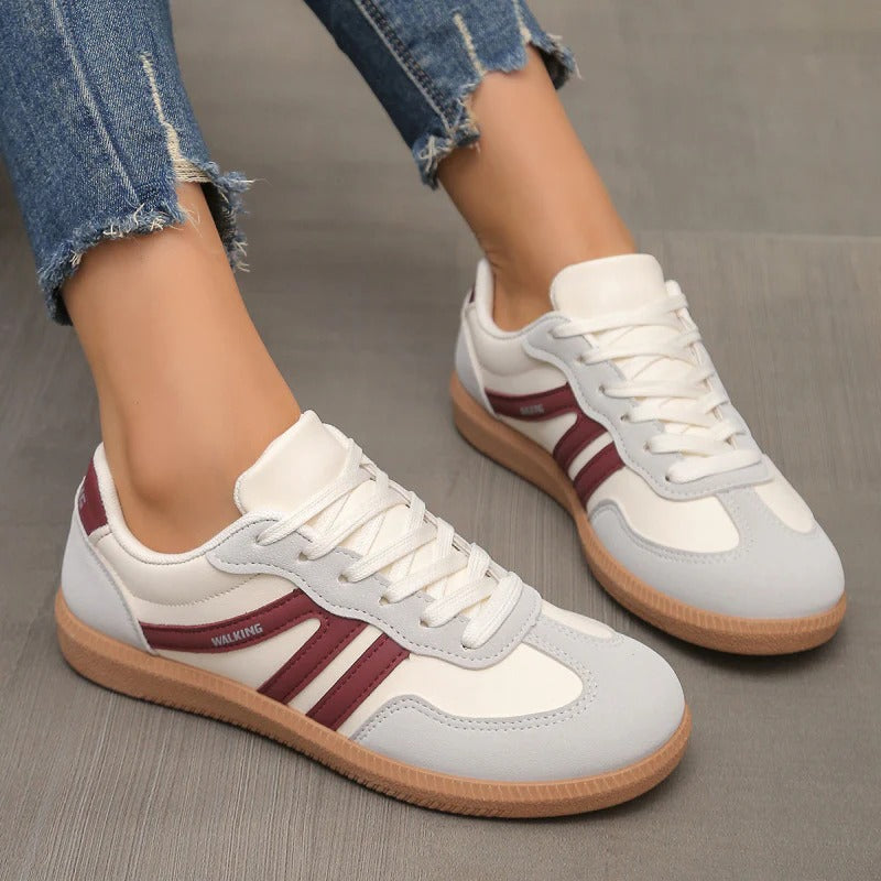 Lightweight Cushioned Sole Sneakers for Women – Casual Lace-Up Design