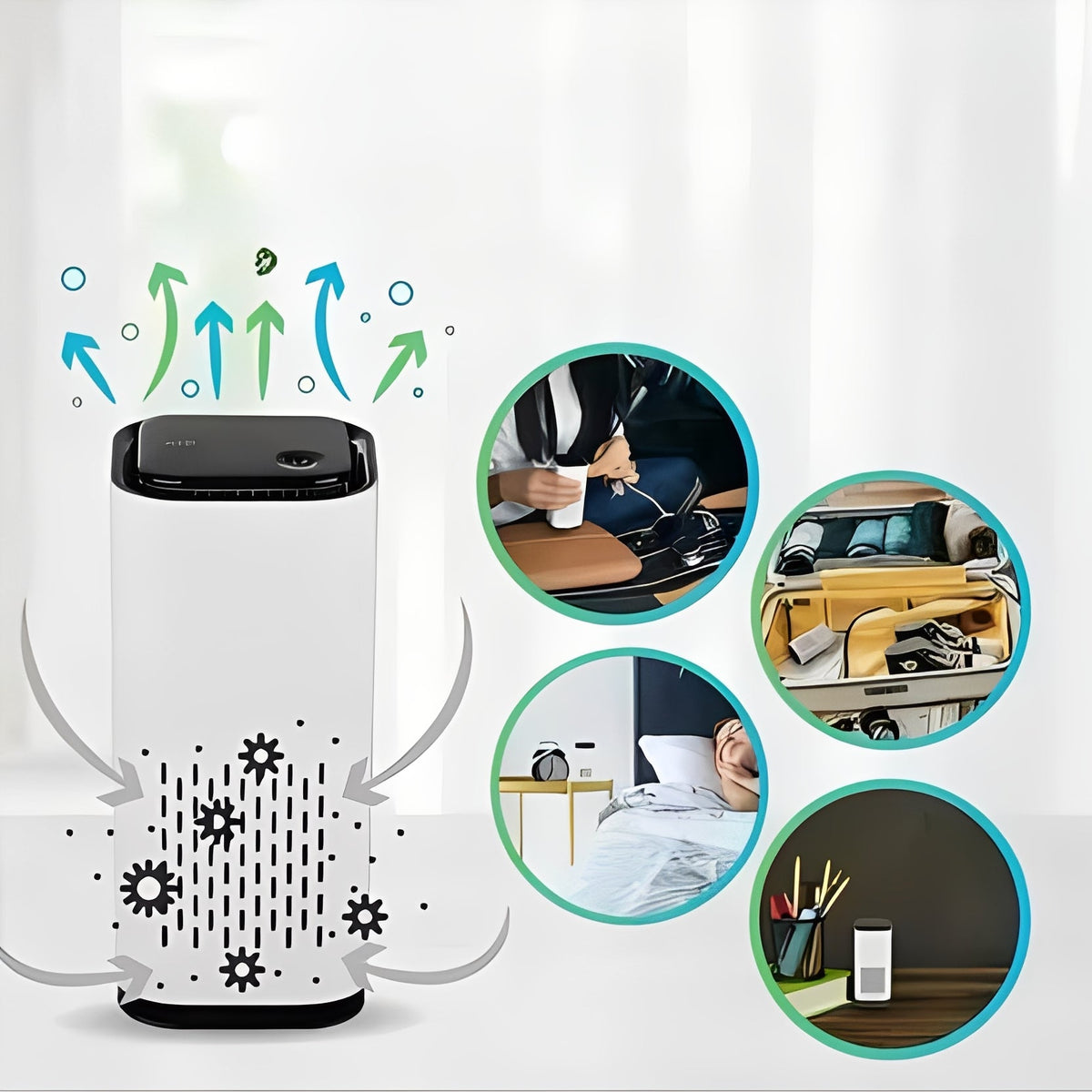 Compact Pet Air Purifier with HEPA and Carbon Filters - USB Support