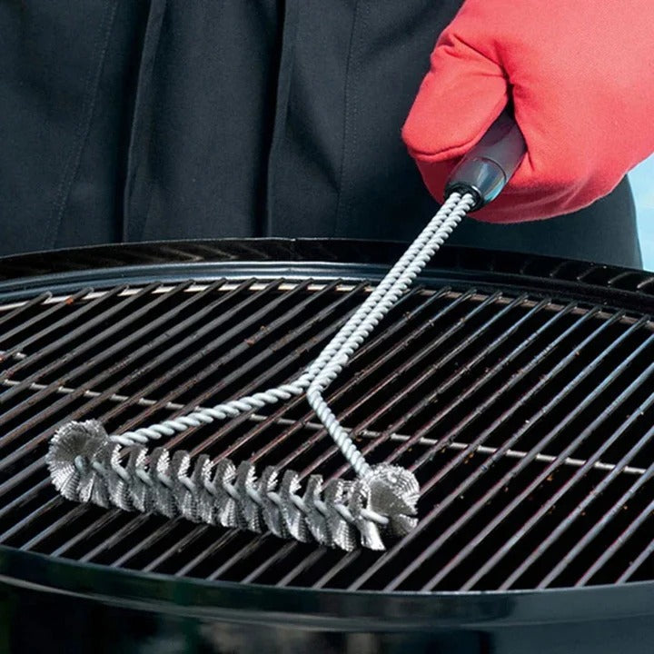 Barbecue Cleaning Brush with Stainless Steel Bristles for Grills