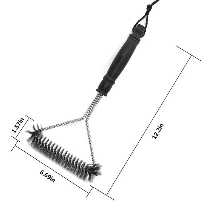 Barbecue Cleaning Brush with Stainless Steel Bristles for Grills