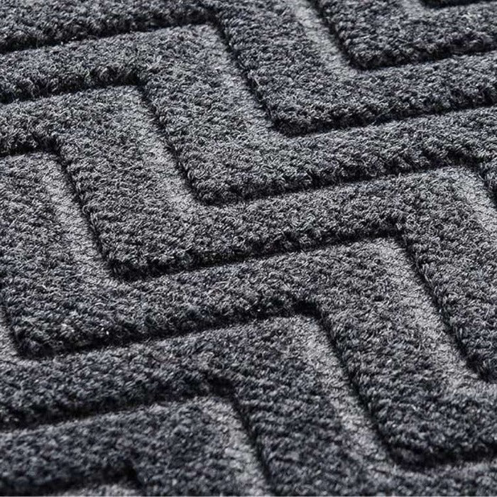 Welcome Mat with Chevron Design for Home Entrance