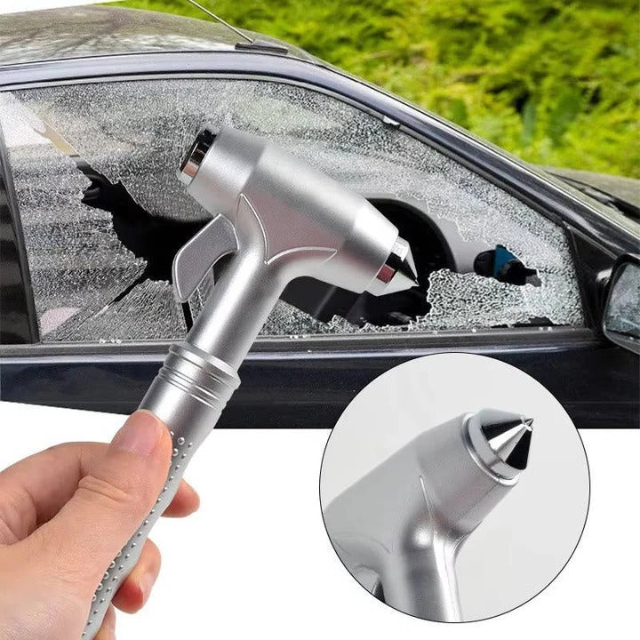 Set of 3 Emergency Escape Hammers with Seatbelt Cutters for Cars