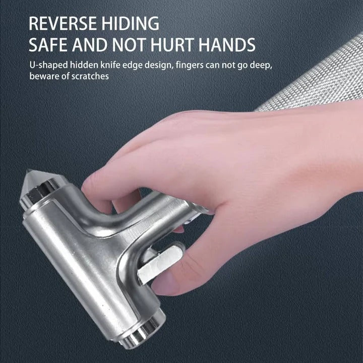 Set of 3 Emergency Escape Hammers with Seatbelt Cutters for Cars