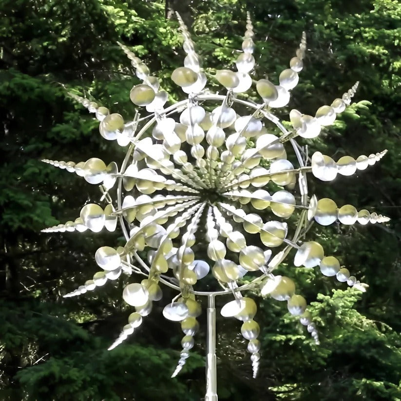 Decorative Garden Windmill Made of Spinning Metal