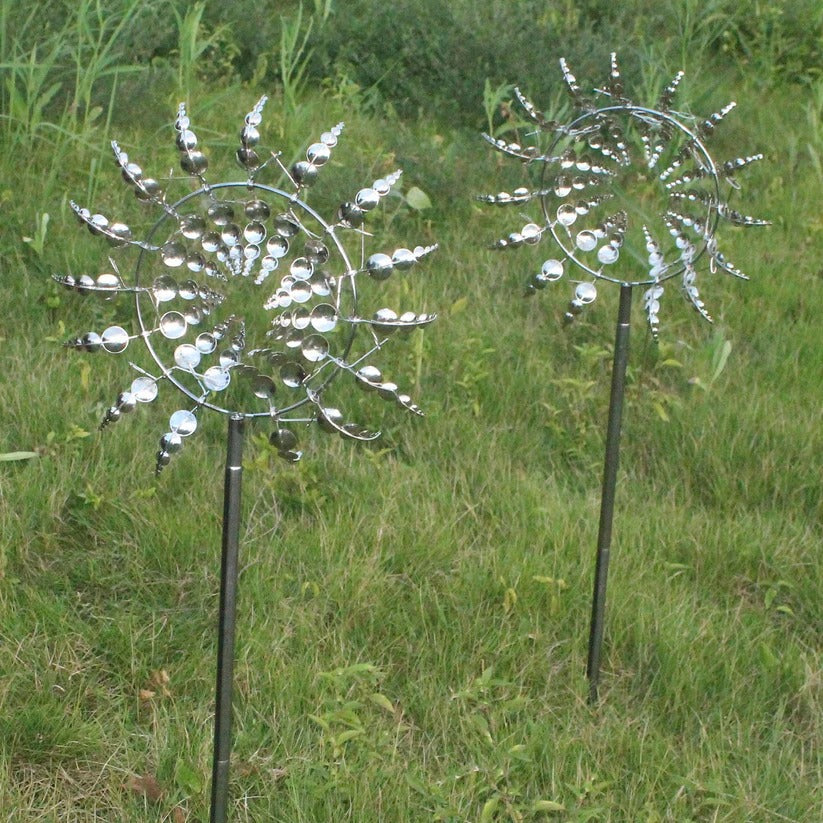Decorative Garden Windmill Made of Spinning Metal