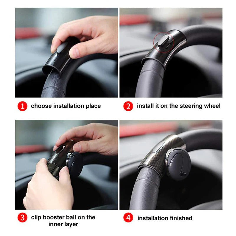 360-Degree Steering Wheel Spinner Knob with Ball Bearing Design