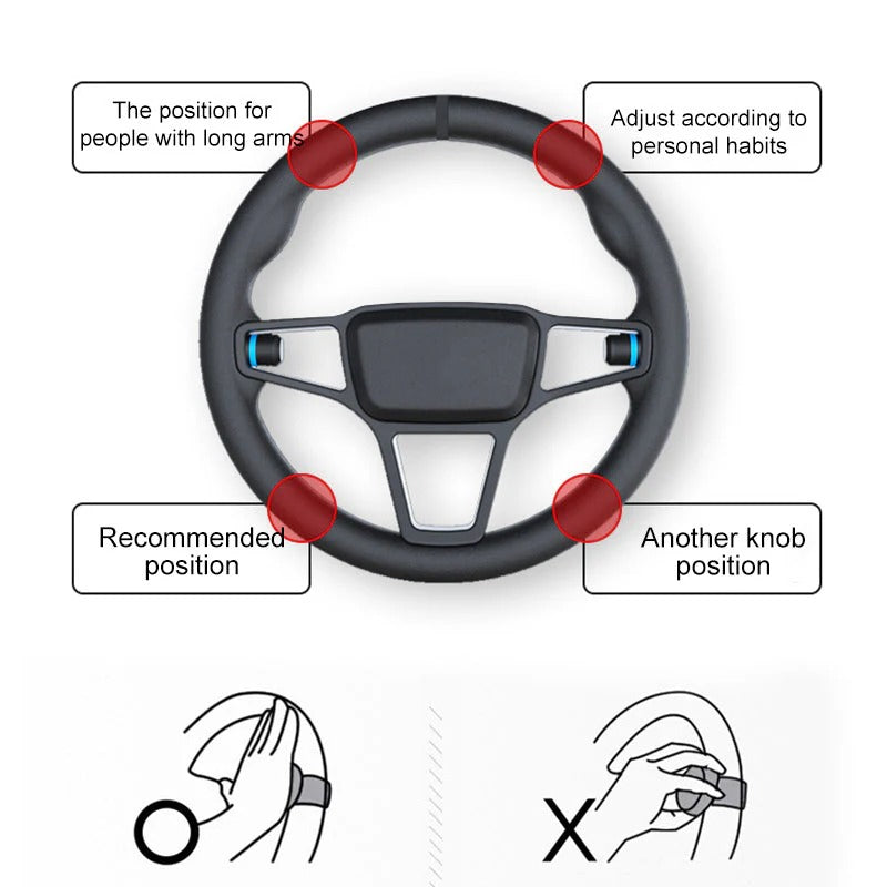 360-Degree Steering Wheel Spinner Knob with Ball Bearing Design