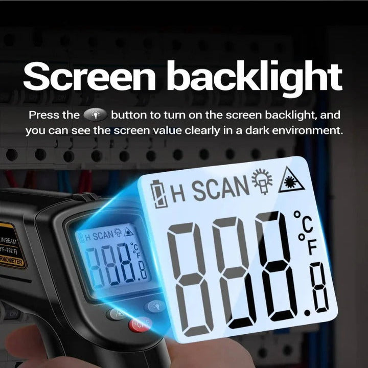 Non-Contact Surface Temperature Infrared Laser Thermometer - All-in-One