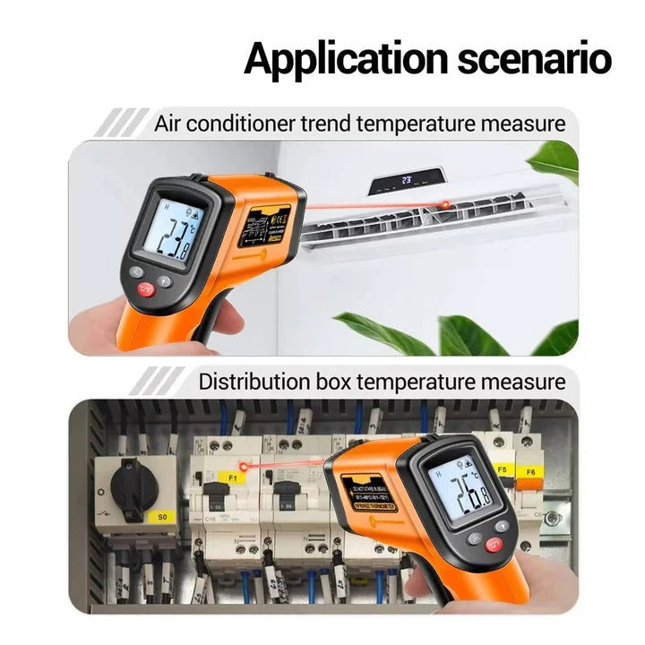 Non-Contact Surface Temperature Infrared Laser Thermometer - All-in-One