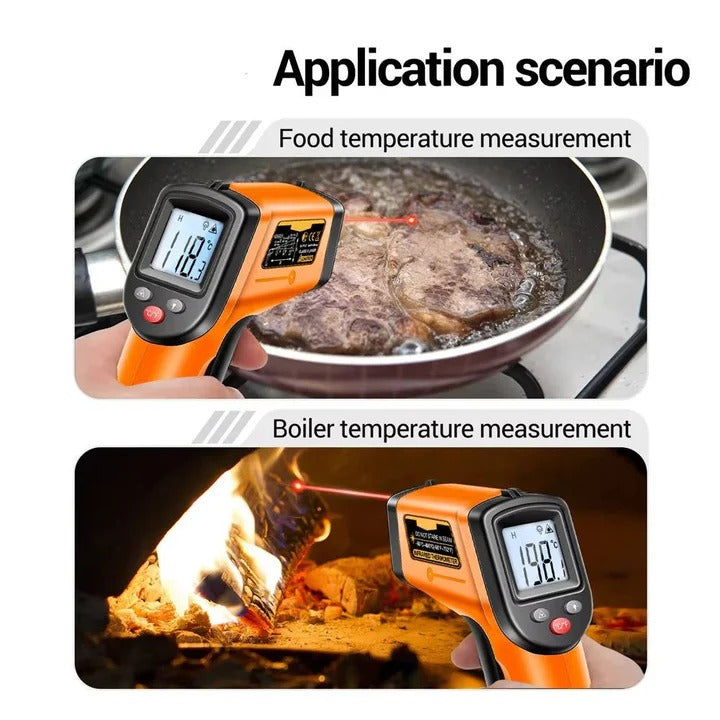 Non-Contact Surface Temperature Infrared Laser Thermometer - All-in-One