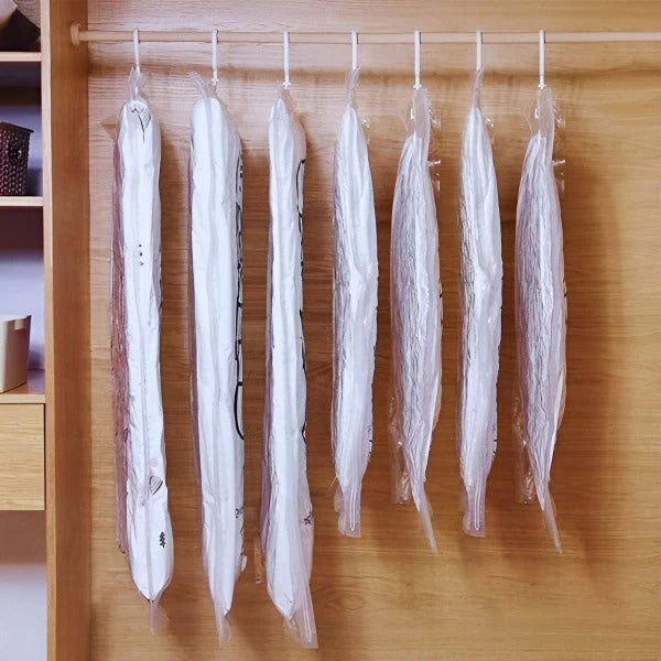 Set of 4 Vacuum Seal Storage Bags for Space-Saving Wardrobe Organization