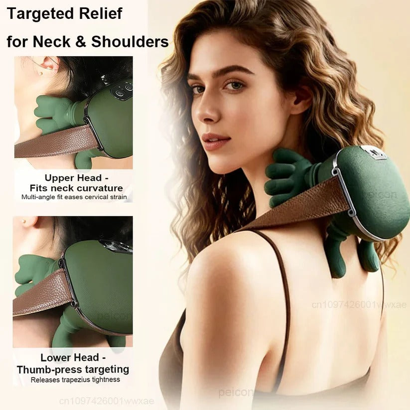 Neck and Back Massager with Heat – 4D Shiatsu Therapy
