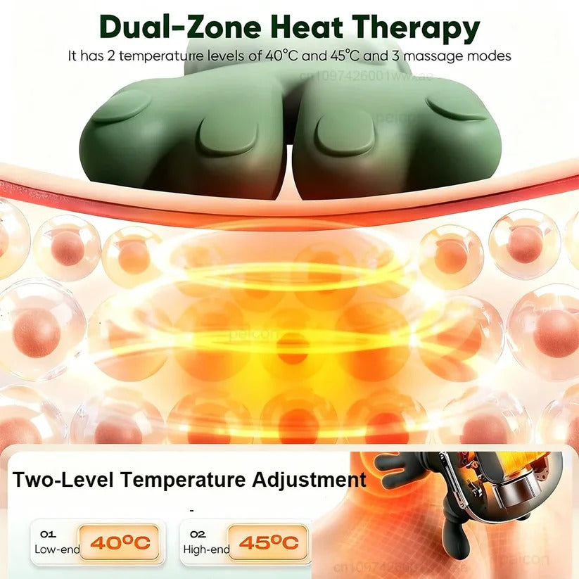 Neck and Back Massager with Heat – 4D Shiatsu Therapy