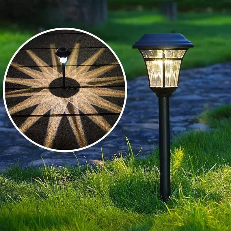 Set of 4 Solar-Powered Waterproof Stake Lights for Outdoor Garden Pathway