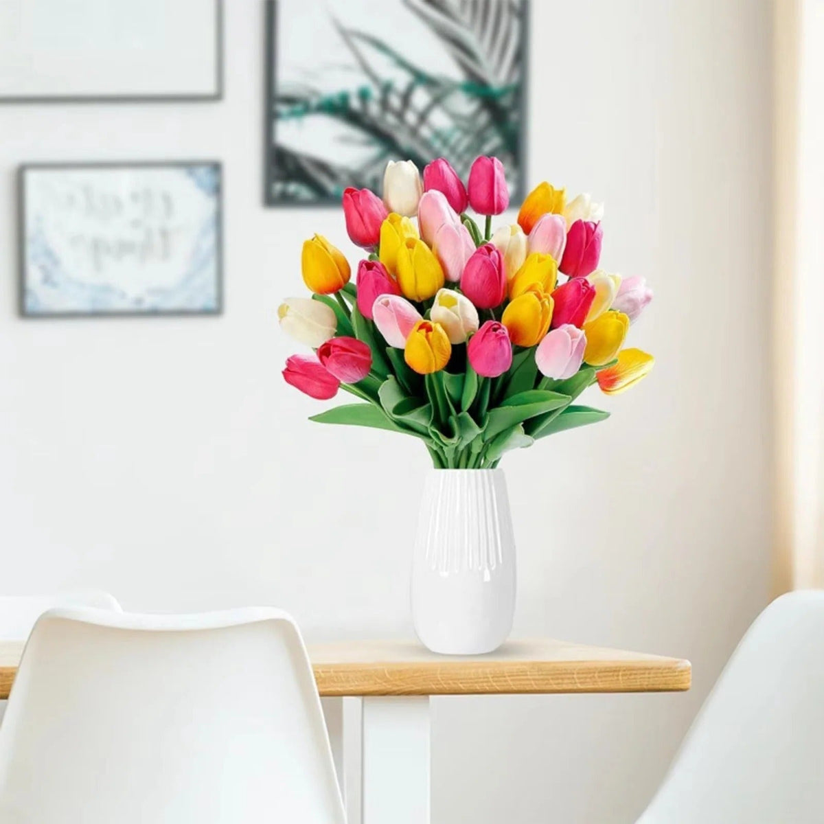 Silk Bloom Flower Arrangement Set – 10 Artificial Spring Stems