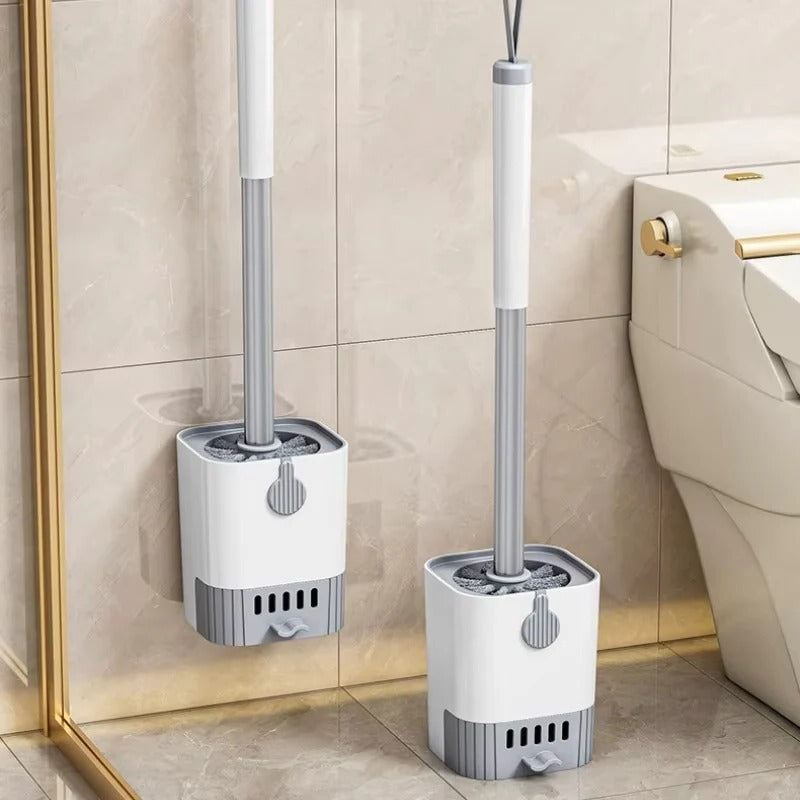 Wall-Mounted Holder for Flexible Toilet Brush - Modern Bathroom Organizer