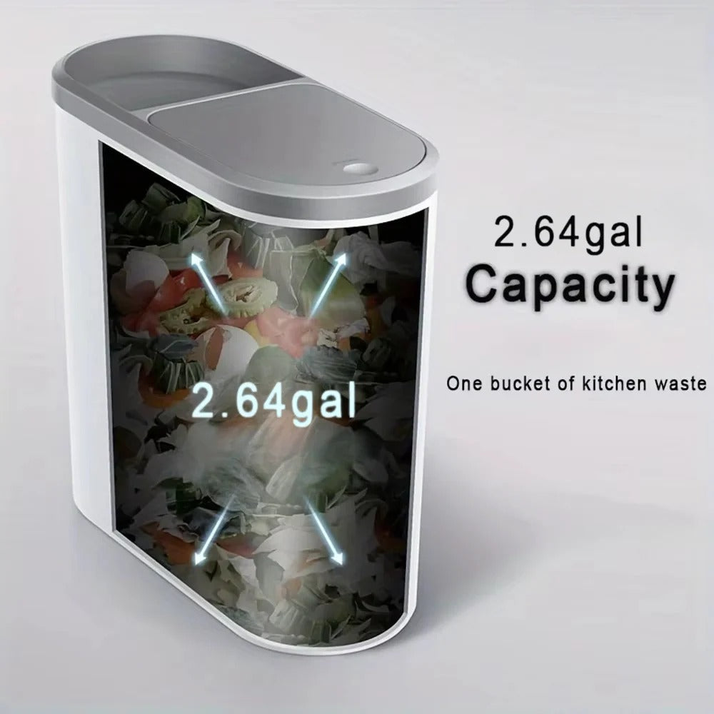 Bathroom Trash Can with Push-Down Lid – Space-Saving Design