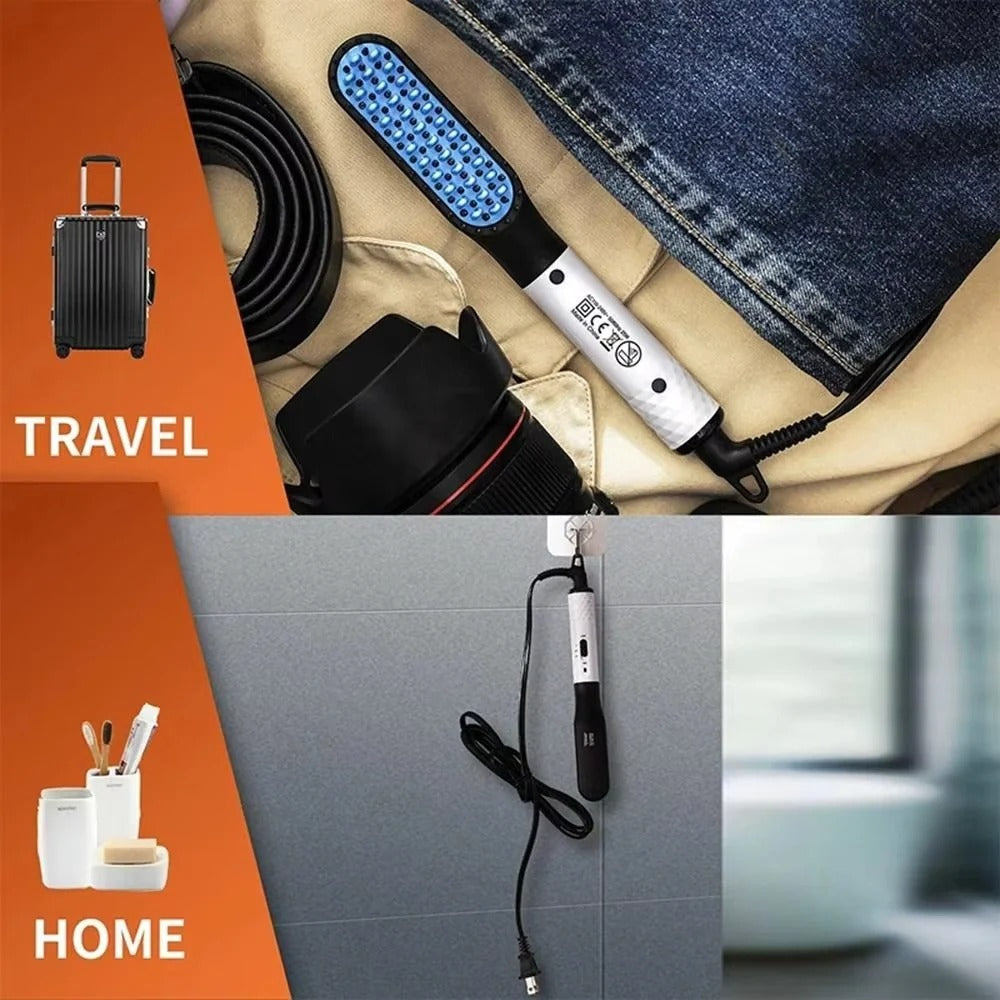 Ceramic Heated Brush for Beard Grooming and Styling - Compact Design