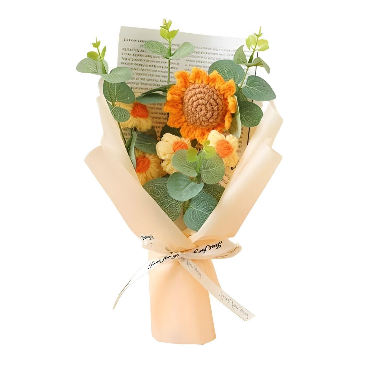 Crochet Bouquet of Sunflowers and Daisies for Special Occasion Gifts