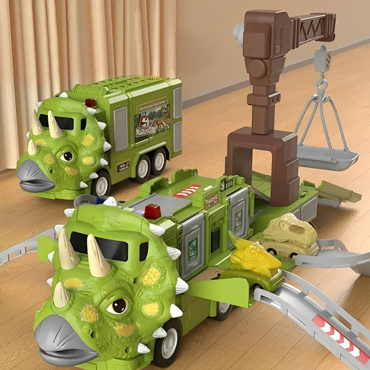Dual Dinosaur Toy Truck - 2-in-1 Play Vehicle