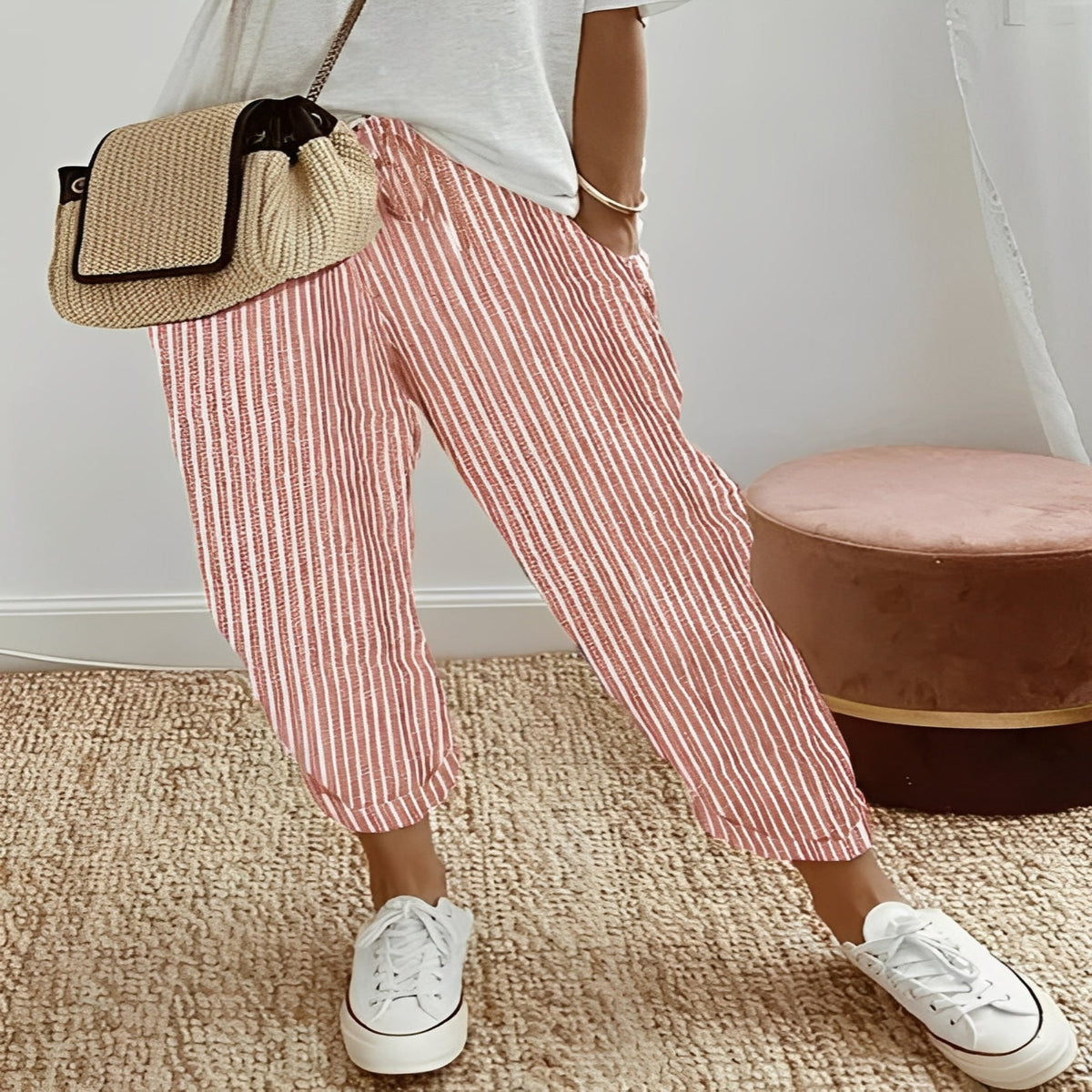 Moisture-Wicking Cotton Trousers for Breathable Comfort