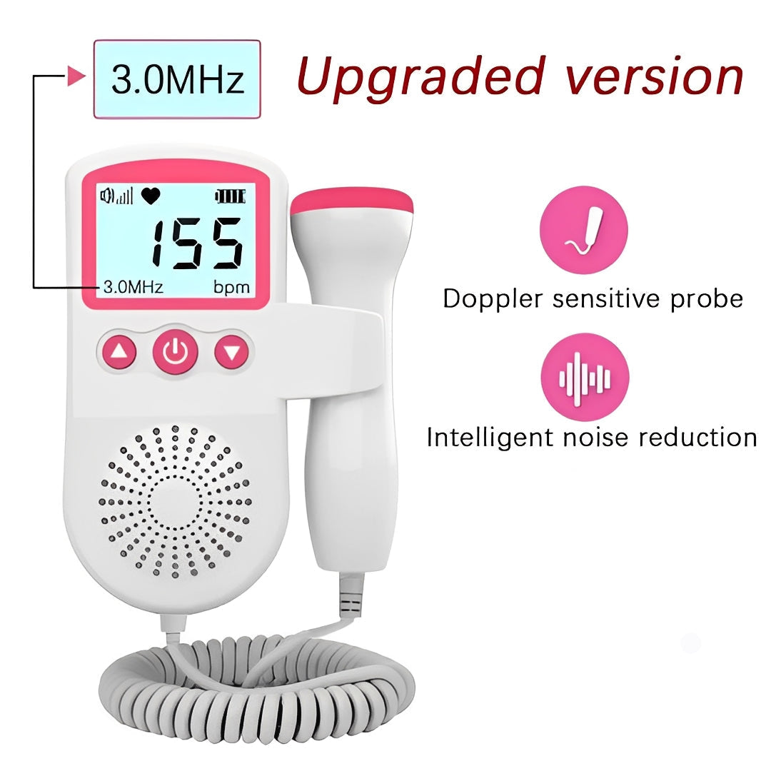 Portable Baby Audio Monitor with LCD Screen and Built-in Speaker
