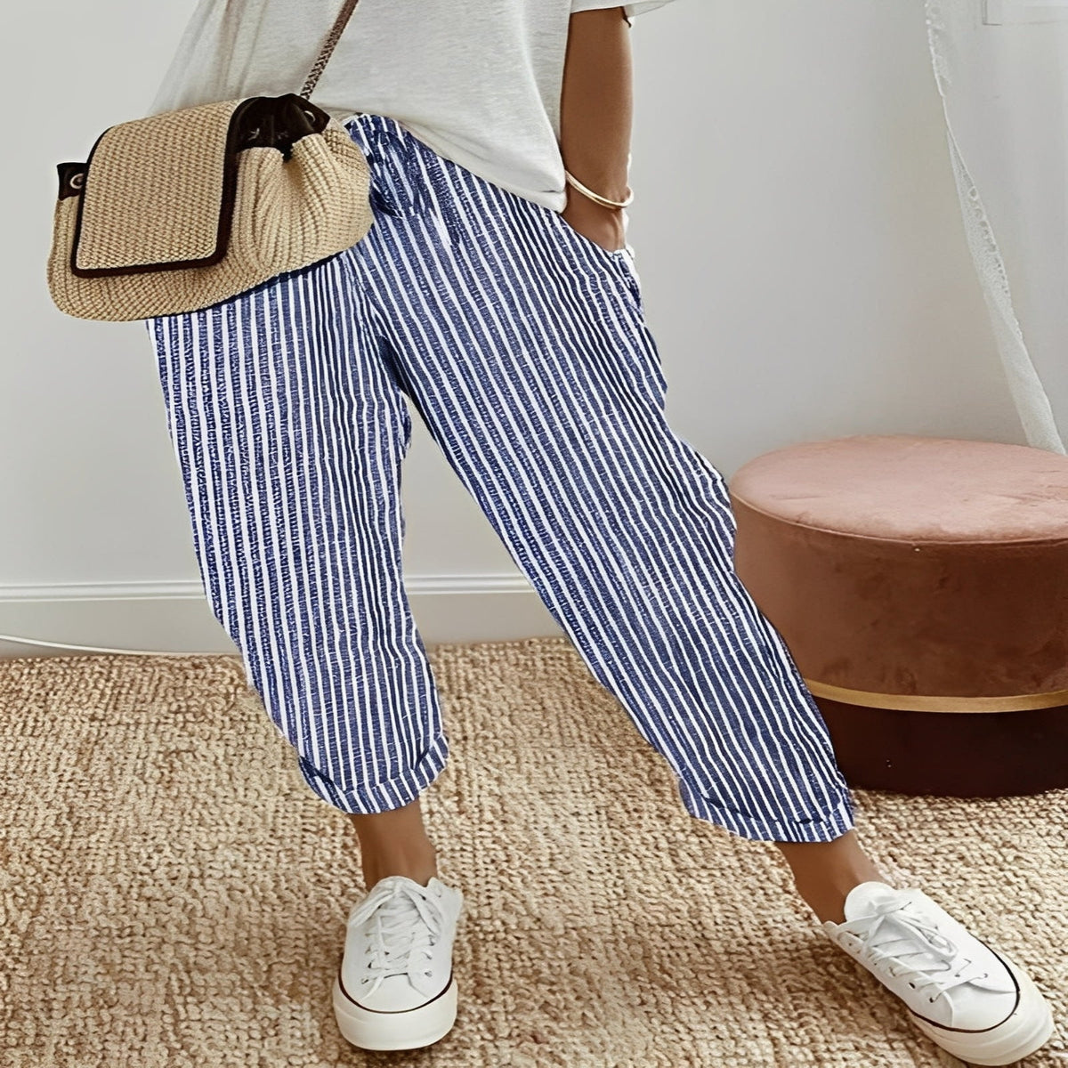 Moisture-Wicking Cotton Trousers for Breathable Comfort