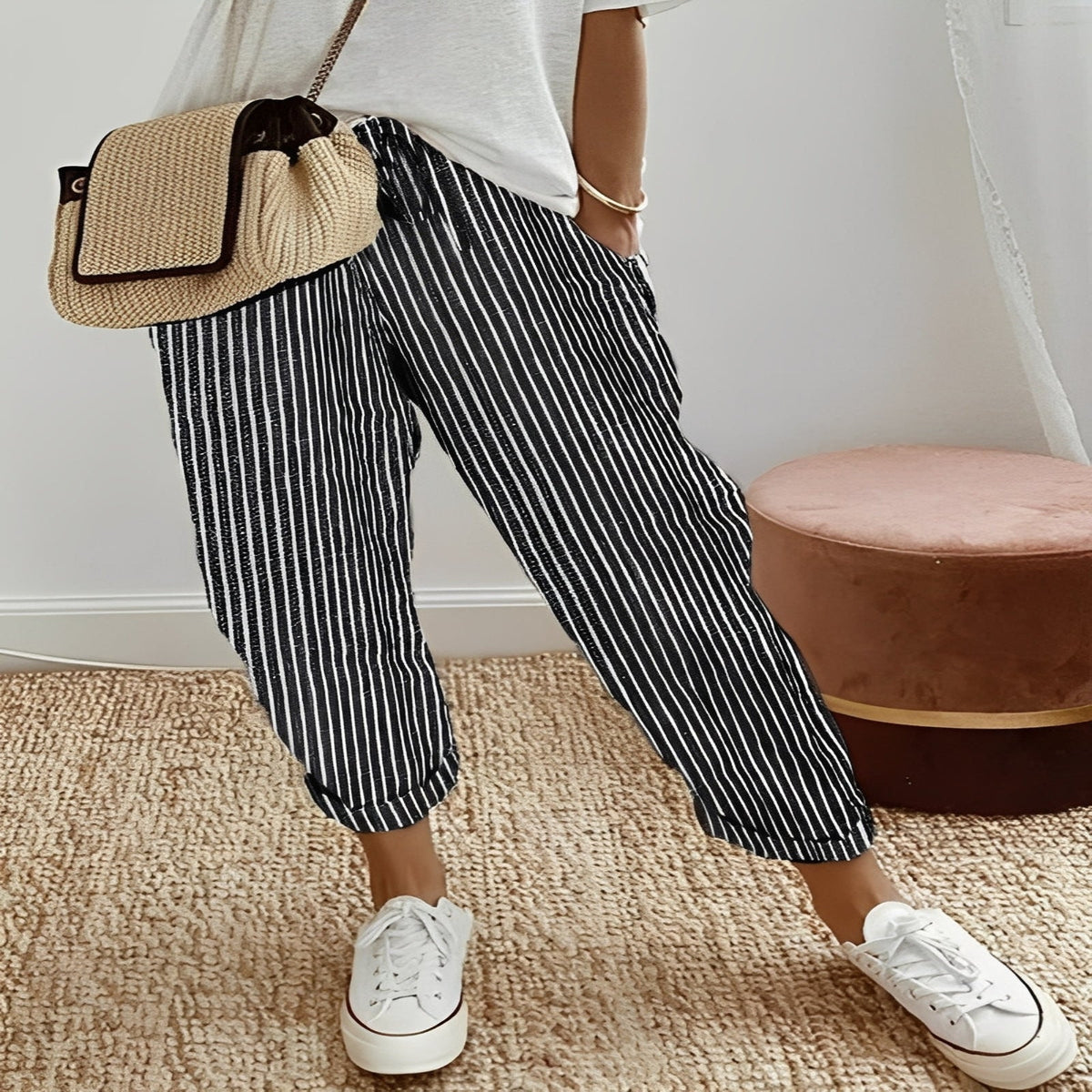 Moisture-Wicking Cotton Trousers for Breathable Comfort