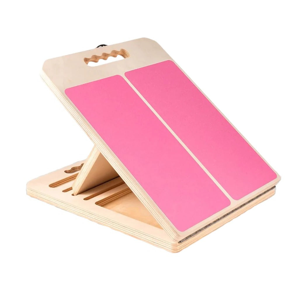 Adjustable Wooden Slant Board with Five Levels for Stretching and Exercise