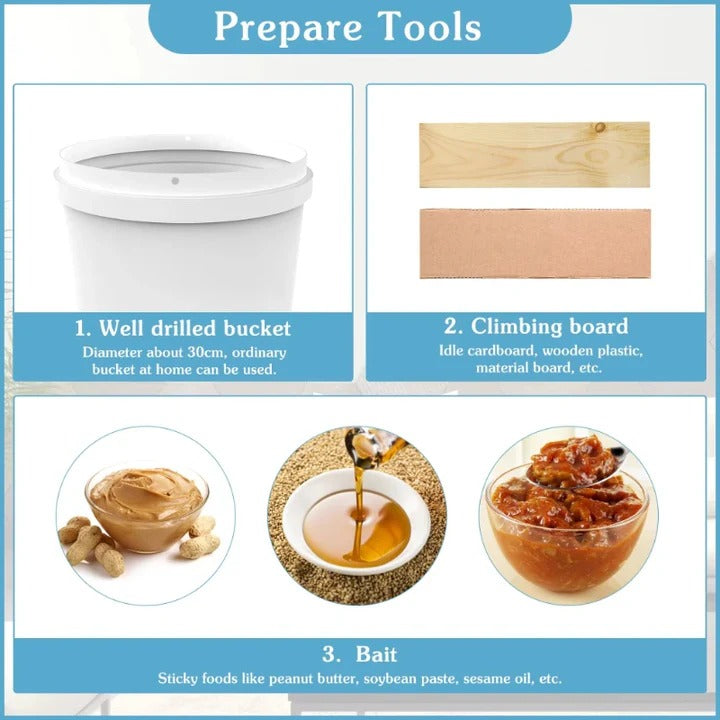 Mouse Trap for Bucket Use – Stainless Steel Rolling Log Design