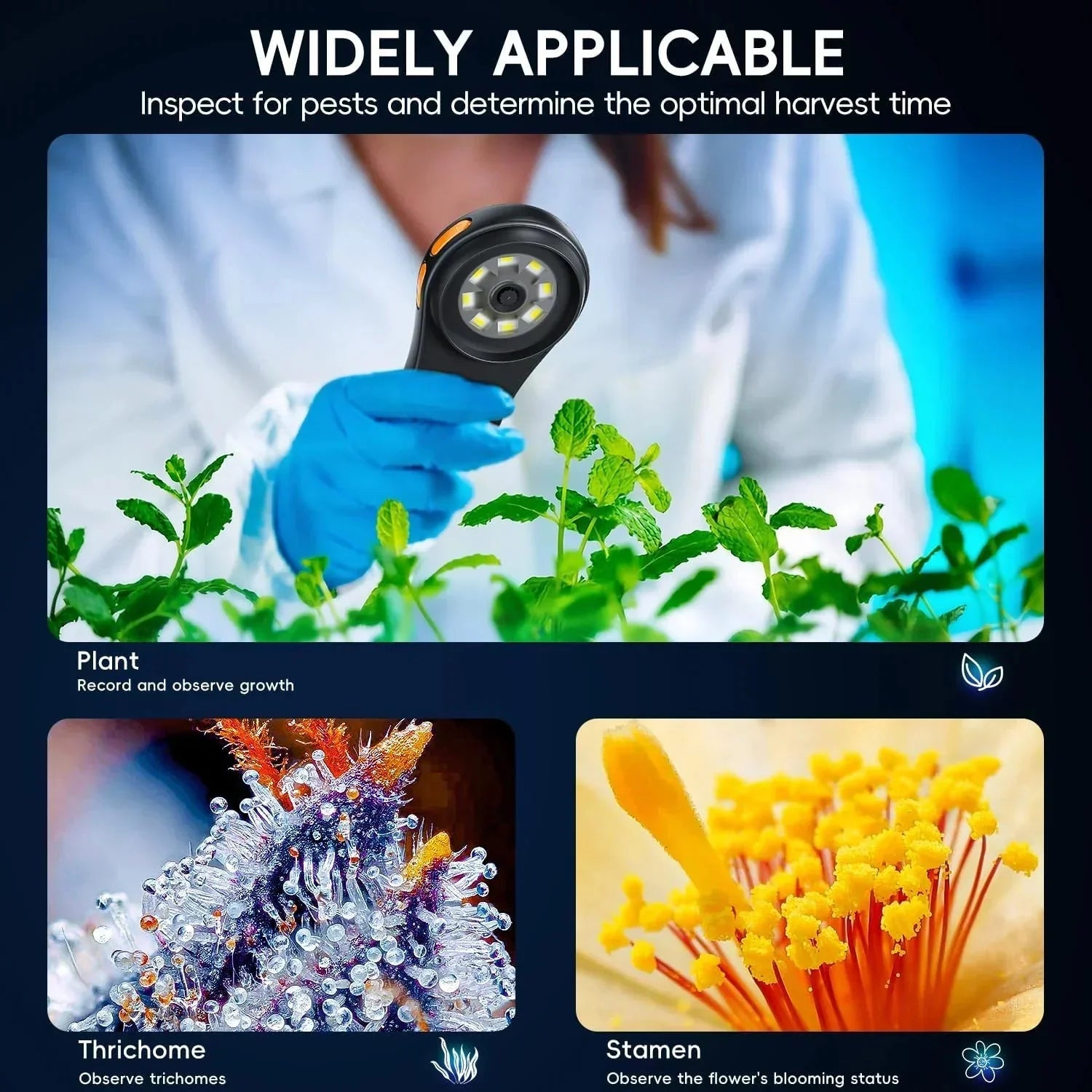 LED Light Handheld Microscope with Display
