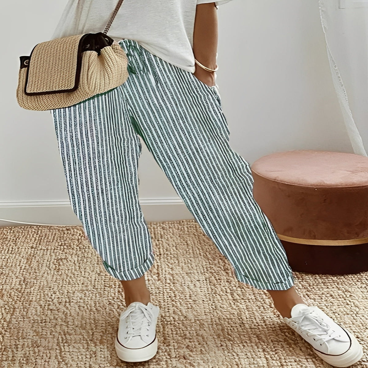 Moisture-Wicking Cotton Trousers for Breathable Comfort